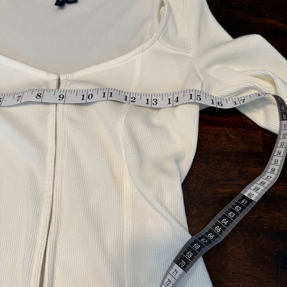 Vero Moda White VMTYRA Hook Ribbed Cardigan Long Sleeve Trim Detail Sz S - Picture 10 of 11